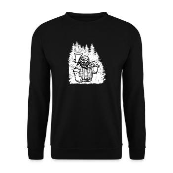 Forest Tree Lumberjack Travail du bois Hache de travail du bois - Sweat-shirt Unisexe - noir - Devant - Alina (178cm) & Michal (187cm)