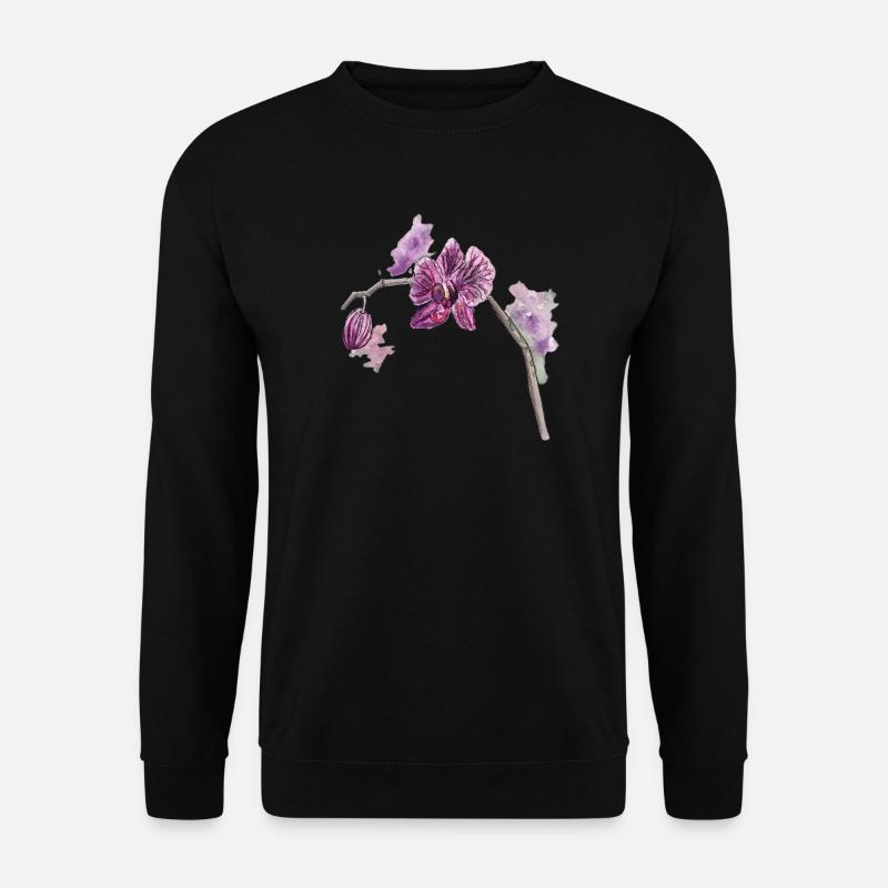 Orchidee - Pflanze - Blume - Unisex Pullover - Schwarz