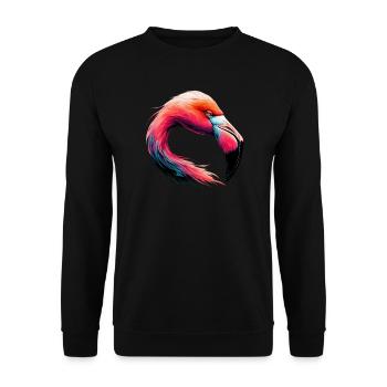 Flamant - Sweat-shirt Unisexe - noir - Devant - Alina (178cm) & Michal (187cm)