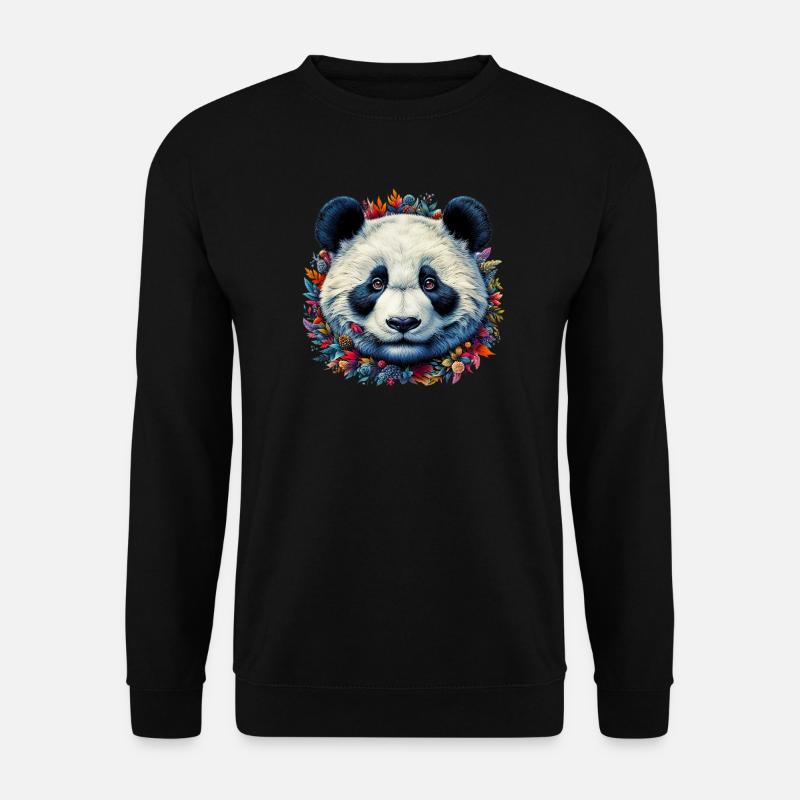 Panda - Unisex Pullover - Schwarz