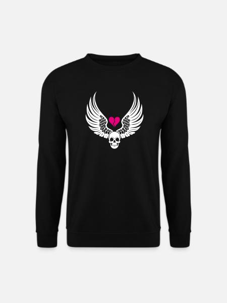 Skull Broken Heart Anti Valentine's Day - Unisex Sweatshirt - black