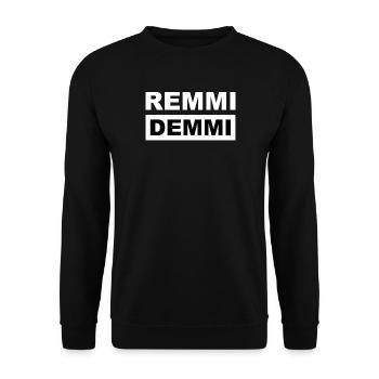 Remmi Demmi - Unisex Pullover - Schwarz - Vorne - Alina (178cm) & Michal (187cm)