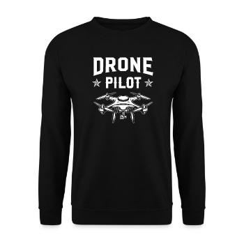 Pilote de drone - Sweat-shirt Unisexe - noir - Devant - Alina (178cm) & Michal (187cm)
