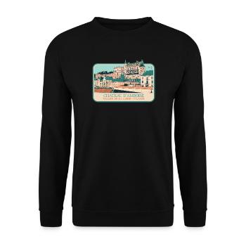 Château d'Amboise, Loire-Tal - Unisex Pullover - Schwarz - Vorne - Alina (178cm) & Michal (187cm)