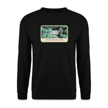 Illustration Château-Gaillard, Loire Valley - Unisex Sweatshirt - black - Front - Alina (178cm) & Michal (187cm)
