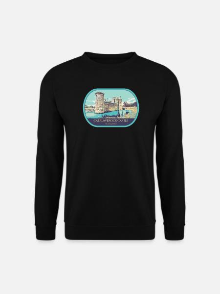 Illustration Caerlaverock Castle, Scotland - Unisex Sweatshirt - black