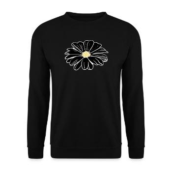 Blume schwarz Blumen schwarz Blüte - Unisex Pullover - Schwarz - Vorne - Alina (178cm) & Michal (187cm)