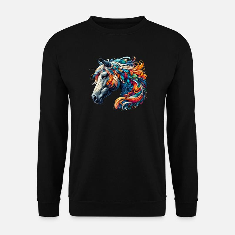 Pferd - Unisex Pullover - Schwarz