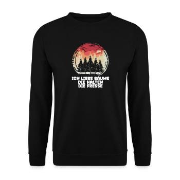 Forester Tree Forestry Statement Woodwork Lumberjack - Unisex Sweatshirt - black - Front - Alina (178cm) & Michal (187cm)