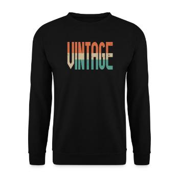 Design de motif rétro de style vintage - Sweat-shirt Unisexe - noir - Devant - Alina (178cm) & Michal (187cm)