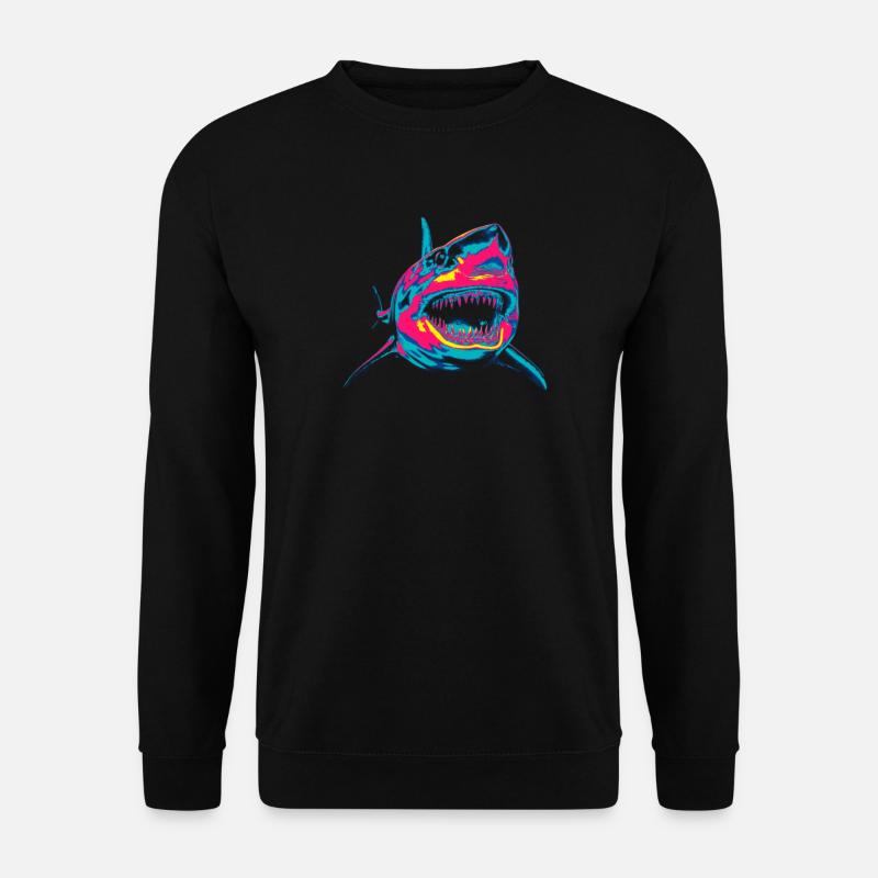 Neonhai Popkunst Farbfeuer - Unisex Pullover - Schwarz