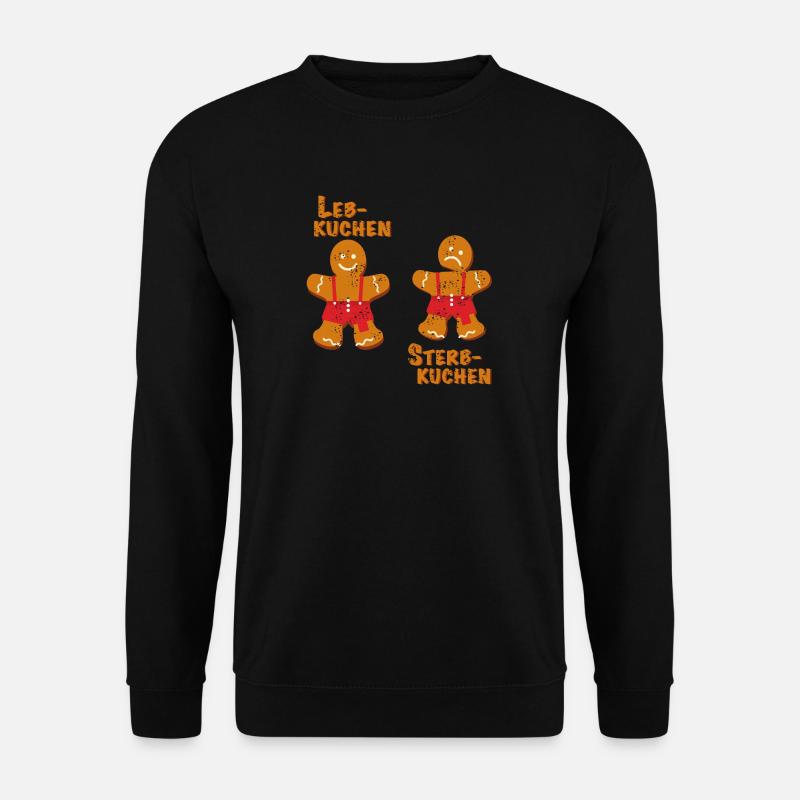 Leb und Sterbkuchen gepunktet - Unisex Pullover - Schwarz