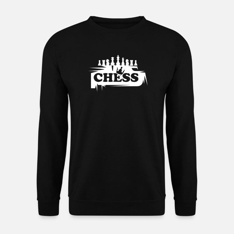 Schach Graffiti Schachfiguren Illustration icon - Unisex Pullover - Schwarz