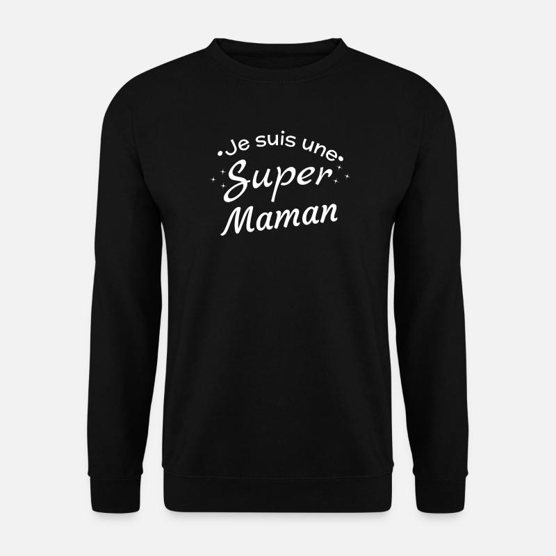 Personalisierter Super Moms Day - Unisex Pullover - Schwarz