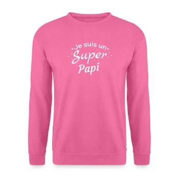 Super Grandpa Tribute T-shirt Design - Unisex Sweatshirt - pink - Front