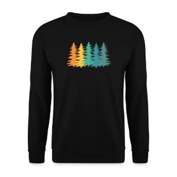 Forest Ranger Retro Gift - Unisex Sweatshirt - black - Front - Alina (178cm) & Michal (187cm)