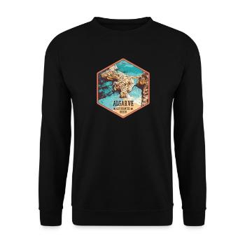 Plage Estudantes près de Lagos, Algarve - Sweat-shirt Unisexe - noir - Devant - Alina (178cm) & Michal (187cm)