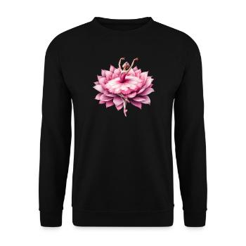 Balletttänzerin mit Tutu - Unisex Pullover - Schwarz - Vorne - Alina (178cm) & Michal (187cm)