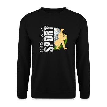 Eins mit dem Sport - Unisex Pullover - Schwarz - Vorne - Alina (178cm) & Michal (187cm)