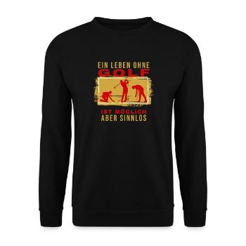 Ein Leben ohne ist möglich - Unisex Pullover - Schwarz - Vorne - Alina (178cm) & Michal (187cm)