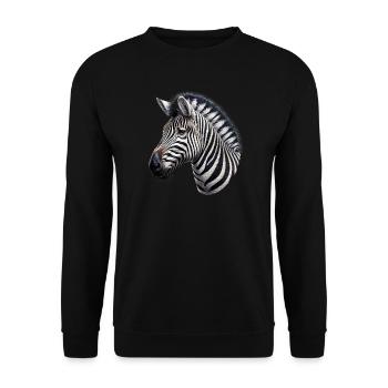 Zebra - Unisex Sweatshirt - black - Front - Alina (178cm) & Michal (187cm)