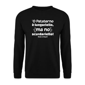 T-shirt Naples proverbe napolitain ou pataterno - Sweat-shirt Unisexe - noir - Devant - Alina (178cm) & Michal (187cm)