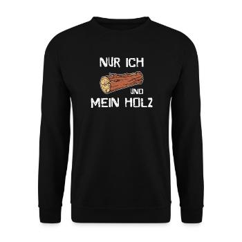 Forest Wood Statement Lumberjack Woodworking Forester - Sweat-shirt Unisexe - noir - Devant - Alina (178cm) & Michal (187cm)
