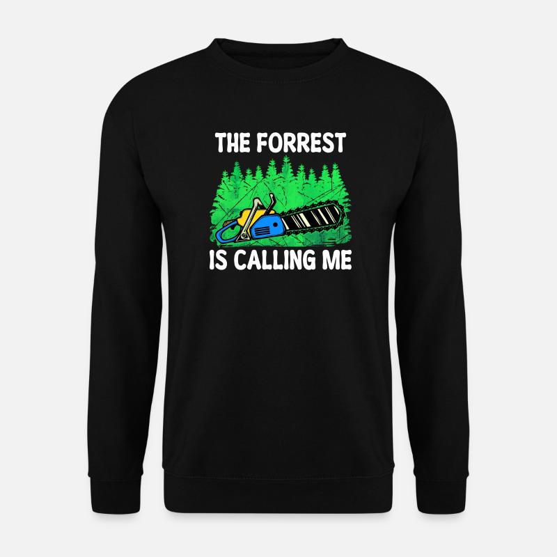 Tronçonneuse déclaration boiseries arbre bûcheron - Sweat-shirt Unisexe - noir