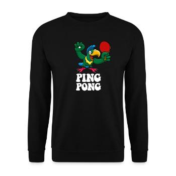 Ping Pong Champion Design Table Tennis and - Unisex Sweatshirt - black - Front - Alina (178cm) & Michal (187cm)