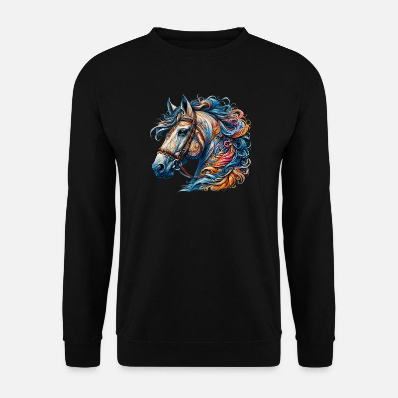 Pferd - Unisex Pullover - Schwarz
