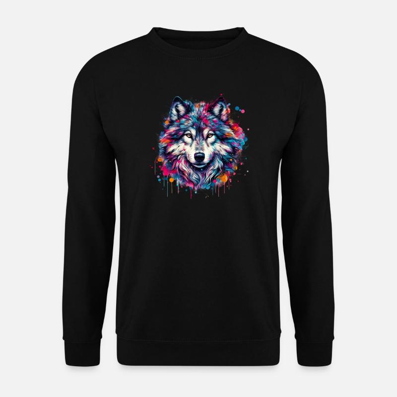 Wolf - Unisex Sweatshirt - black