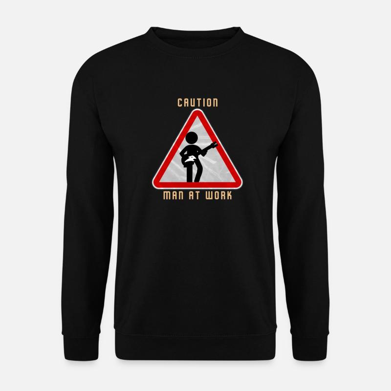 Caution MAN at work - Unisex Pullover - Schwarz