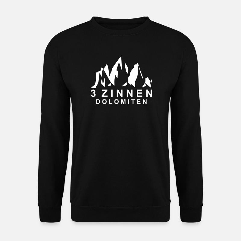 Dolomites des Trois Pics - Sweat-shirt Unisexe - noir