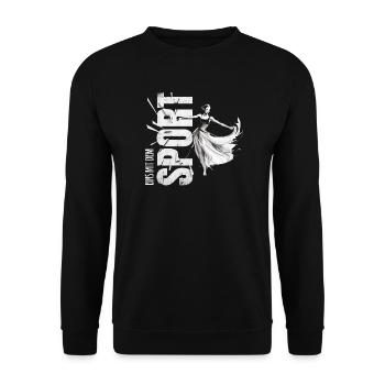 Eins mit dem Sport - Tanzen - Unisex Pullover - Schwarz - Vorne - Alina (178cm) & Michal (187cm)