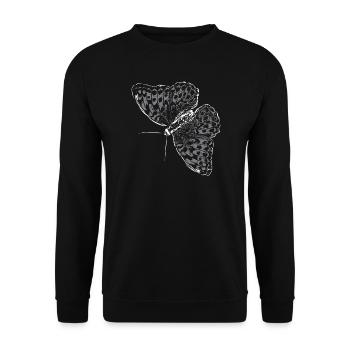 Butterfly Wing Butterfly Butterfly - Unisex Sweatshirt - black - Front - Alina (178cm) & Michal (187cm)