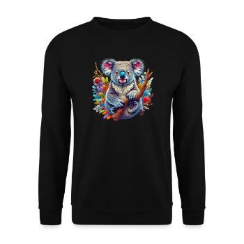 Koala - Unisex Pullover - Schwarz - Vorne - Alina (178cm) & Michal (187cm)