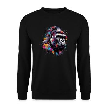 Gorille - Sweat-shirt Unisexe - noir - Devant - Alina (178cm) & Michal (187cm)