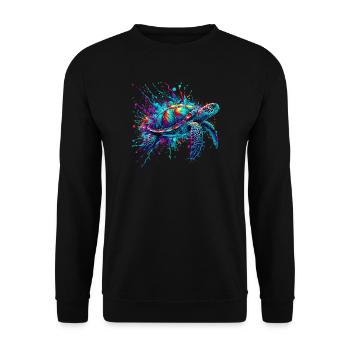 Turtle - Unisex Sweatshirt - black - Front - Alina (178cm) & Michal (187cm)