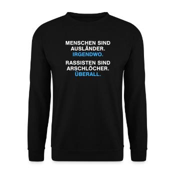 People are foreigners - Unisex Sweatshirt - black - Front - Alina (178cm) & Michal (187cm)