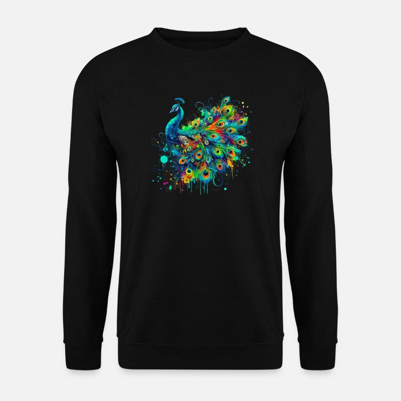 Pfau - Unisex Pullover - Schwarz