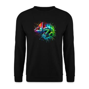 Chameleon - Unisex Sweatshirt - black - Front - Alina (178cm) & Michal (187cm)