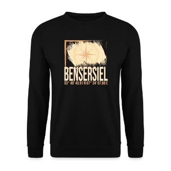 Bensersiel Koordinaten - Unisex Pullover - Schwarz - Vorne - Alina (178cm) & Michal (187cm)