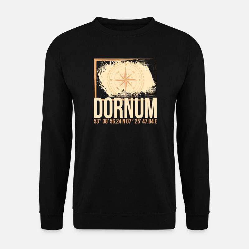 Dornum Koordinaten - Unisex Pullover - Schwarz