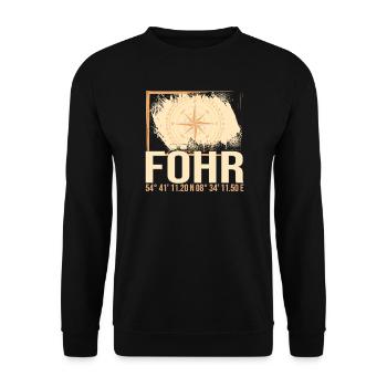 Föhr Koordinaten - Unisex Pullover - Schwarz - Vorne - Alina (178cm) & Michal (187cm)