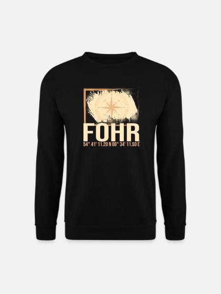 Föhr Koordinaten - Unisex Pullover - Schwarz