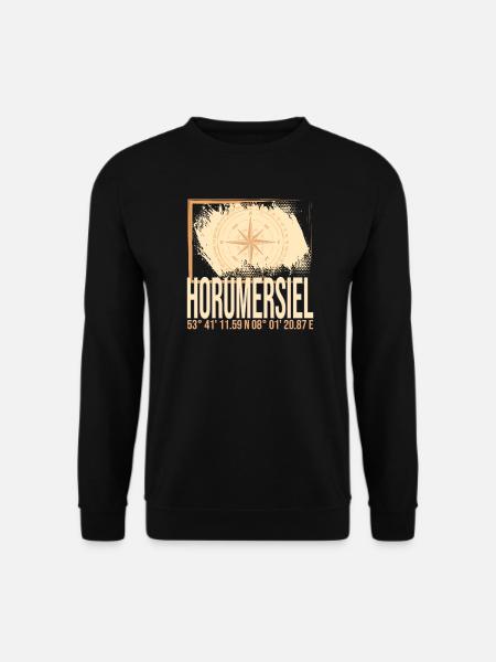 Horumersiel Koordinaten - Unisex Pullover - Schwarz