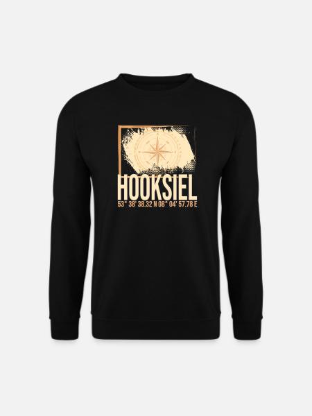 Hooksiel Koordinaten - Unisex Pullover - Schwarz