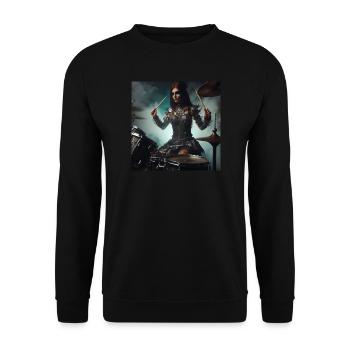 Batteuse - Sweat-shirt Unisexe - noir - Devant - Alina (178cm) & Michal (187cm)