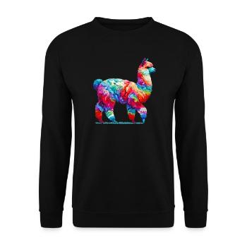 Alpaka - Unisex Pullover - Schwarz - Vorne - Alina (178cm) & Michal (187cm)