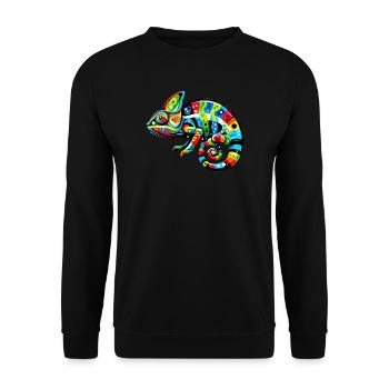 Chameleon - Unisex Sweatshirt - black - Front - Alina (178cm) & Michal (187cm)